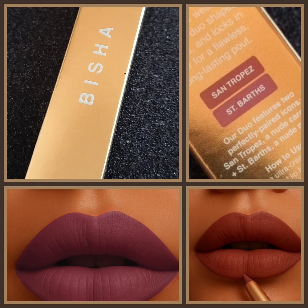 Bisha Essential Lip Designer Duo In San Tropez And St. Barths
